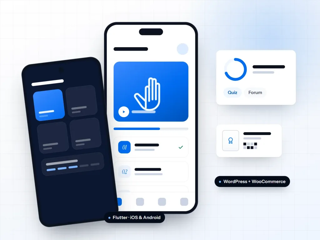 Illustration du projet LSF-CFB : application e-learning de langue des signes sur smartphone